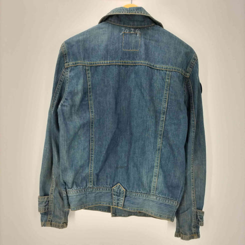 C・A・S・H ワッペン ピンズ デニム ライダース ジャケット メンズ 100