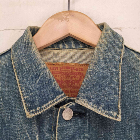 リーバイス Levis 90s 92年製 ボタン裏J02 日本製 70502XX BIGE シンチバック 1st デニムジャケット メンズ 38