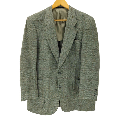 yorkshire Tweed 英国製 グレンチェック ツイード ウール 2B テーラード ジャケット メンズ