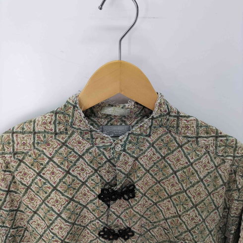 hayes チャイナボタン バンドカラーシャツ レディース import:L