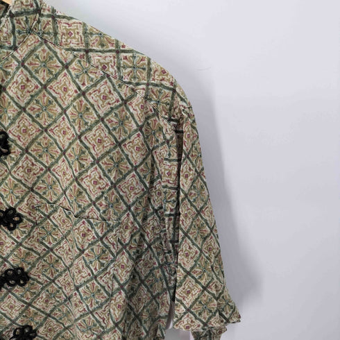 hayes チャイナボタン バンドカラーシャツ レディース import:L