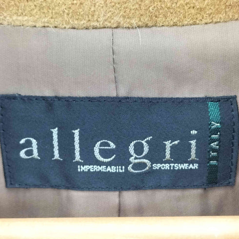 アレグリ allegri イタリア製 アルパカ ウール ステンカラーコート レディース 7AR