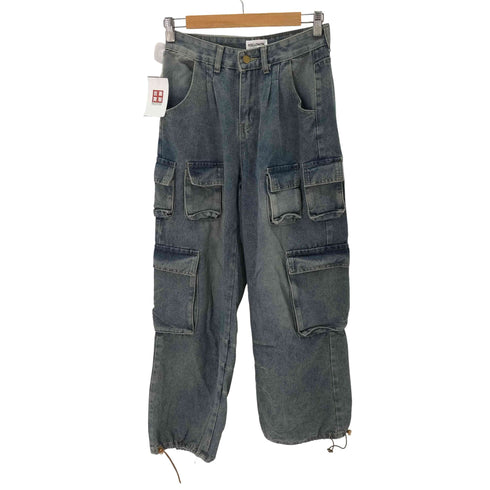 FOLLOWIN ポケットカーゴウォッシング デニムパンツ レディース JPN:M