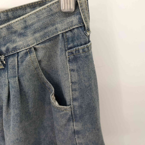 FOLLOWIN ポケットカーゴウォッシング デニムパンツ レディース JPN:M