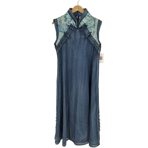 Keer qiaowa ノースリーブデニムワンピース レディース XL