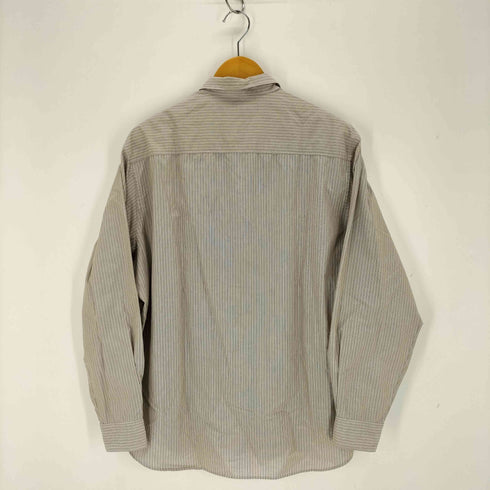 ユナイテッドアローズグリーンレーベルリラクシング UNITED ARROWS green label relaxing タイプライター ストライプ ジャストルーズ RG 長袖シャツ メンズ L