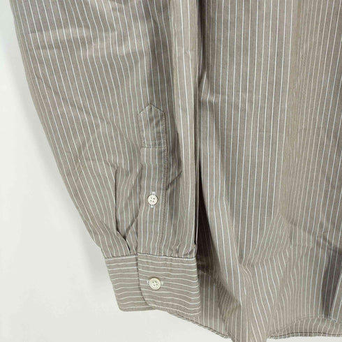 ユナイテッドアローズグリーンレーベルリラクシング UNITED ARROWS green label relaxing タイプライター ストライプ ジャストルーズ RG 長袖シャツ メンズ L