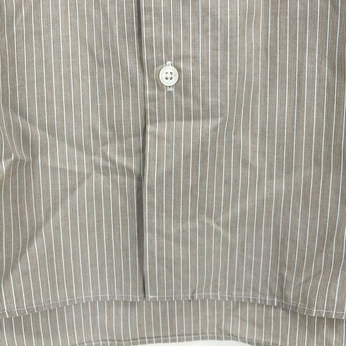 ユナイテッドアローズグリーンレーベルリラクシング UNITED ARROWS green label relaxing タイプライター ストライプ ジャストルーズ RG 長袖シャツ メンズ L