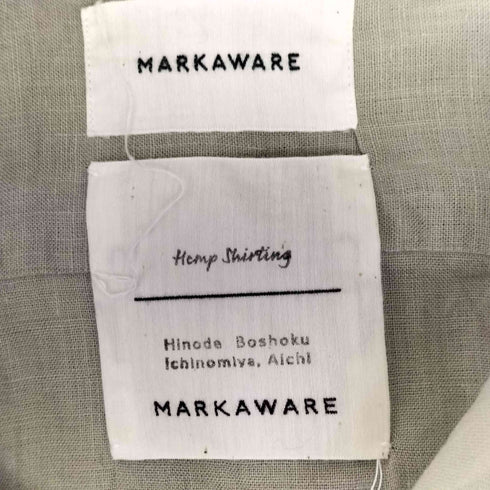 マーカウェア markaware W COLLAR SHIRT HEMP メンズ JPN:2