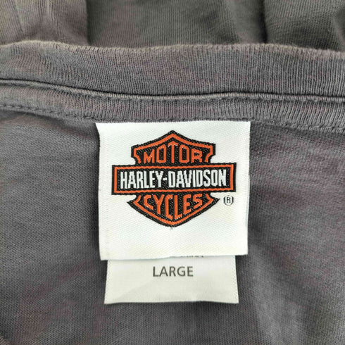 ハーレーダビッドソン HARLEY-DAVIDSON ラインストーンデザインVネックカットソー Y2K レディース L