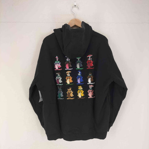 GRAF&WU 両面キャラクター刺繍プルオーバーパーカー street メンズ XL
