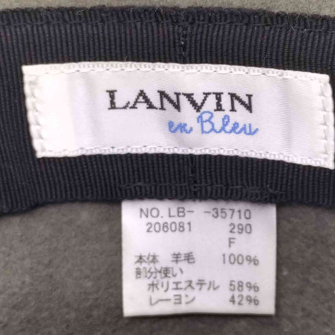ランバンオンブルー LANVIN en Bleu ウールラウンドハット メンズ FREE