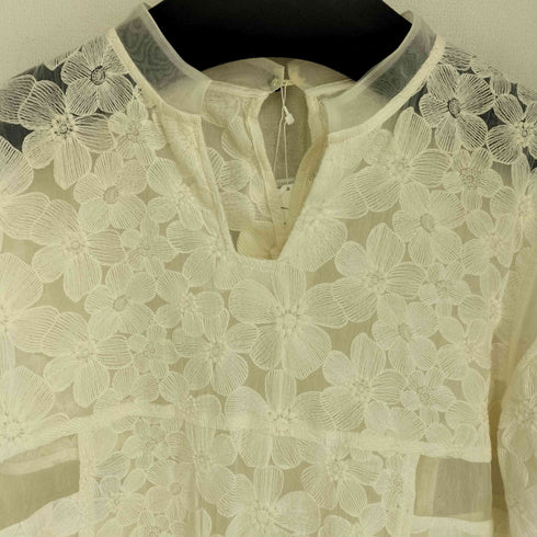 ウィルフリー willfully flower organdy lace switching layered OP レディース