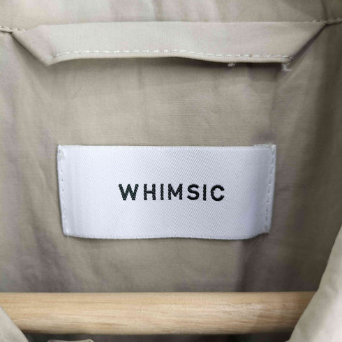 WHIMSIC 裏地ストライプ ステンカラーコート レディース