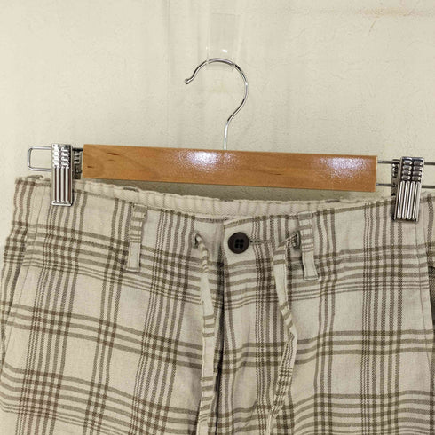 シップス SHIPS safilin社リネン ェック柄 ドローコード パンツ メンズ JPN:S