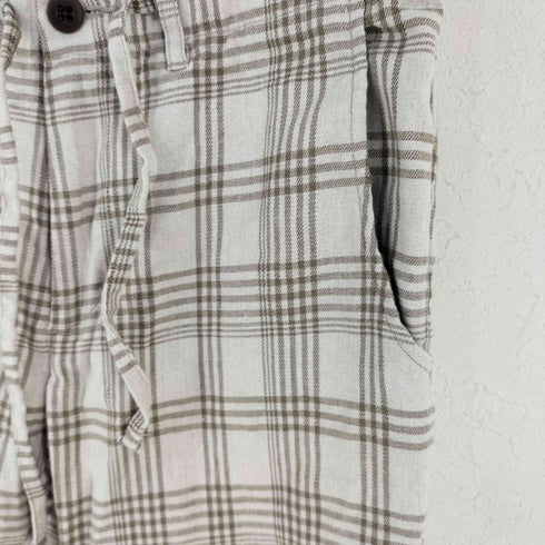 シップス SHIPS safilin社リネン ェック柄 ドローコード パンツ メンズ JPN:S