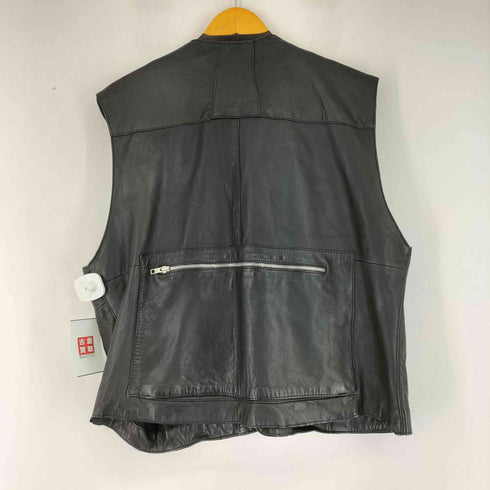 マルチポケット レザーフィッシングベスト メンズ