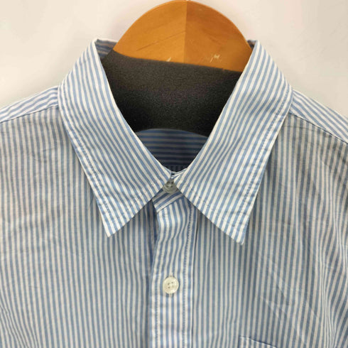 アベイシングエイプ A BATHING APE フロントワッペン ストライプレギュラーカラーシャツ メンズ import:XS