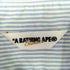 アベイシングエイプ A BATHING APE フロントワッペン ストライプレギュラーカラーシャツ メンズ import:XS