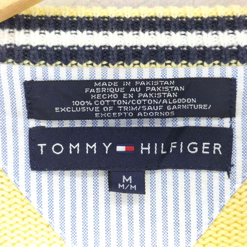 トミーヒルフィガー TOMMY HILFIGER エンブレム刺繍 コットンニット メンズ import:M