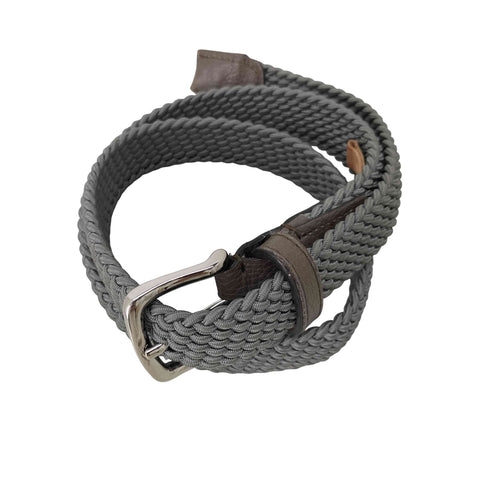 ラルコバレーノ Larcobaleno イタリア製 編み込み レザーベルト メンズ L