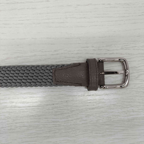 ラルコバレーノ Larcobaleno イタリア製 編み込み レザーベルト メンズ L