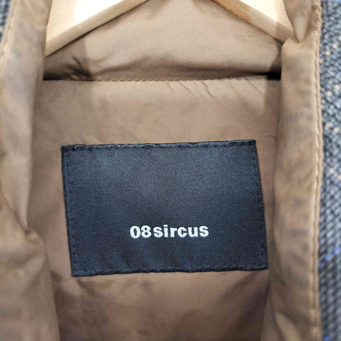 ゼロエイトサーカス 08sircus チェック ボア 切替 ダウンベスト メンズ 2/48