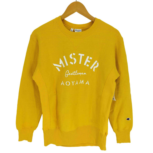 ミスタージェントルマン MR.GENTLEMAN 青単色タグ REVERSE WEAVE コラボ クルーネックスウェット メンズ JPN:L