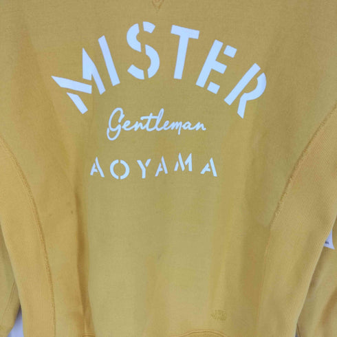 ミスタージェントルマン MR.GENTLEMAN 青単色タグ REVERSE WEAVE コラボ クルーネックスウェット メンズ JPN:L