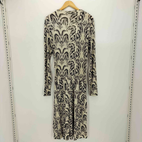 CLASS ROBERTO CAVALLI 総柄 ビジュー Vネック ワンピース レディース