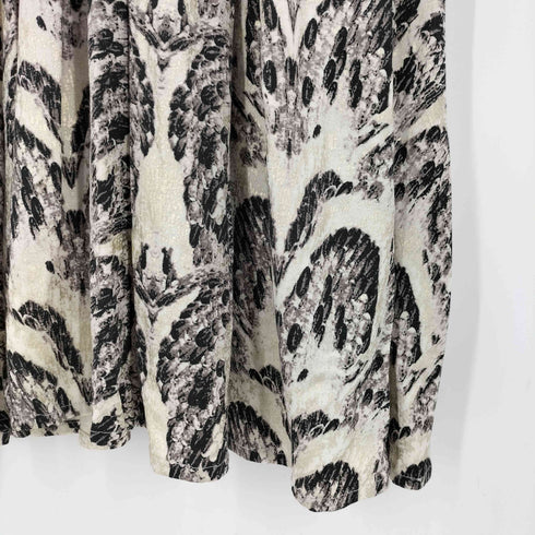 CLASS ROBERTO CAVALLI 総柄 ビジュー Vネック ワンピース レディース