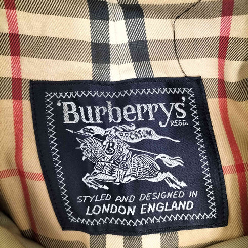 バーバリーズ BURBERRYS 裏地ノバチェック 比翼ステンカラーコート メンズ