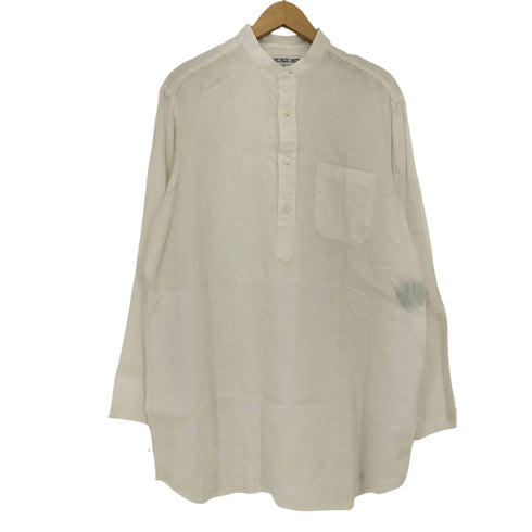 インディヴィジュアライズドシャツ individualized shirts USA製 リネン ハーフボタン バンドカラー プルオーバーシャツ メンズ import:S