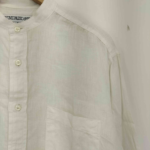 インディヴィジュアライズドシャツ individualized shirts USA製 リネン ハーフボタン バンドカラー プルオーバーシャツ メンズ import:S