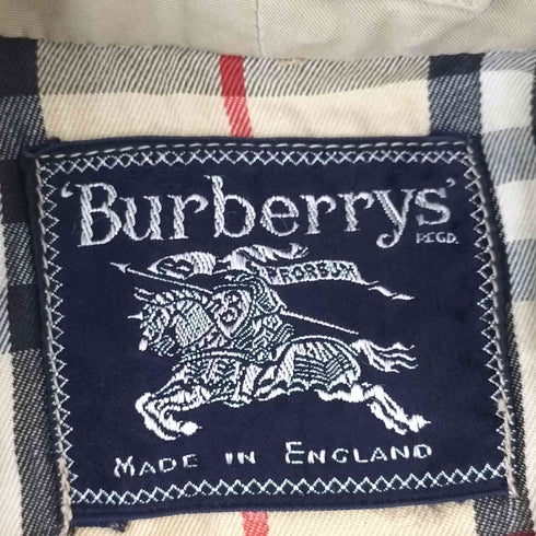 バーバリーズ BURBERRYS 英国製 裏地ノバチェック比翼ステンカラーコート メンズ