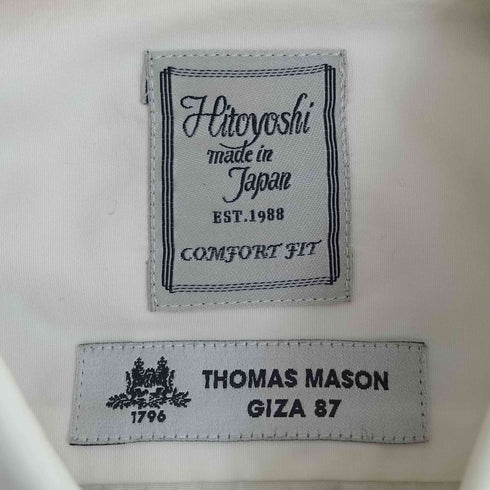 トーマスメイソン thomas mason ×HITOYOSHI CONFORT FIT コットン 長袖シャツ メンズ
