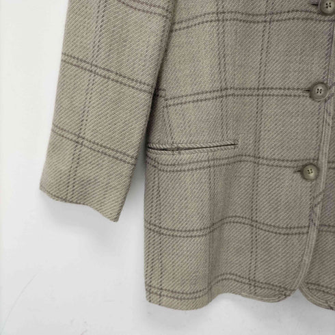 エンポリオアルマーニ EMPORIO ARMANI ウール ツイードスタンドカラージャケット レディース EUR:40