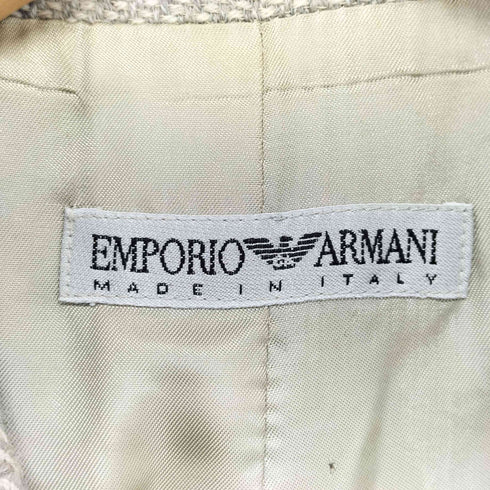 エンポリオアルマーニ EMPORIO ARMANI ウール ツイードスタンドカラージャケット レディース EUR:40