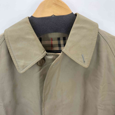 バーバリーズ BURBERRYS 裏地ノバチェック 比翼ステンカラーコート メンズ