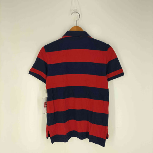 ポロラルフローレン POLO RALPH LAUREN スモールポニー刺繍 ボーダー 鹿の子ポロシャツ レディース M (10-12)