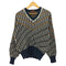 イヴサンローラン Yves Saint Laurent 70s tricots pour homme アルパカ モヘヤ混 Vネック ニット メンズ import:L