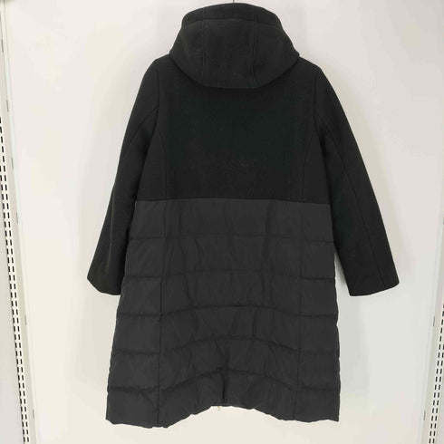 IEDIT メルトン調 切り替えのきれいめダウン遣いコート レディース LL