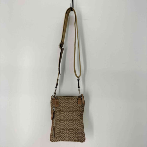 コーチ COACH ミニシグネチャー レザー×キャンバス コンビ ミニショルダーバッグ レディース