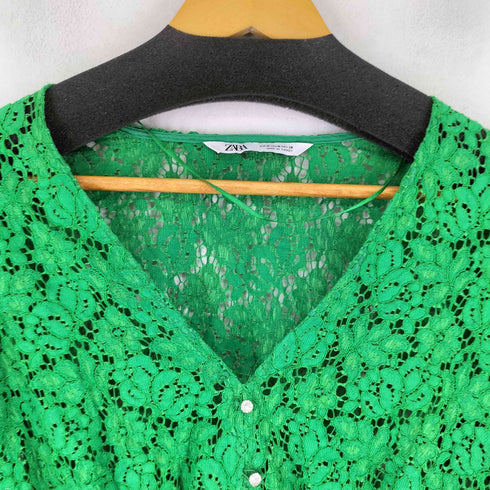 ザラ ZARA レース S/S ブラウス レディース US M
