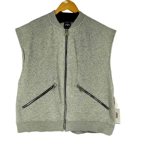 ザラ ZARA ジップデザイン スウェットベスト レディース US M