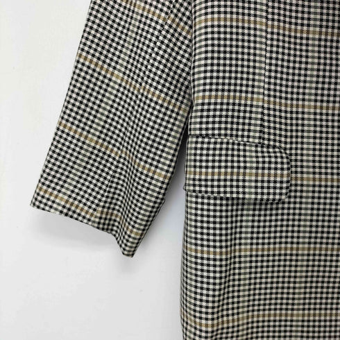 バーバリーズ BURBERRYS prestige collection シルク100 ハウンドトゥース 2Bテーラードジャケット メンズ