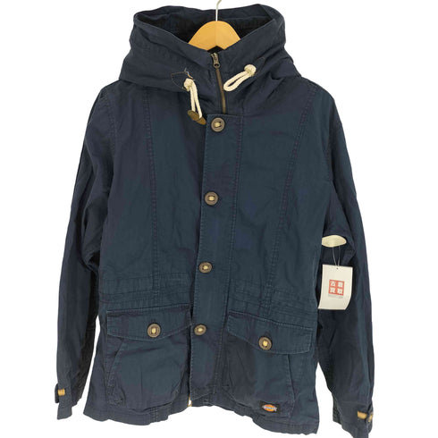 ディッキーズ Dickies ロゴワッペン 比翼ボタン トグルボタン フラップポケット スタンドネック フーディージャケット メンズ JPN:XL