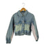 ザラ ZARA 異素材切替 クロップドデニムジャケット レディース import:L