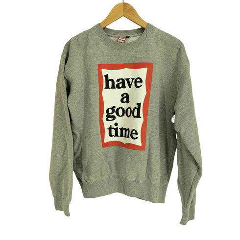 ハブアグッドタイム HAVE A GOOD TIME ロゴプリント ロングスリーブスウェット メンズ JPN:M
