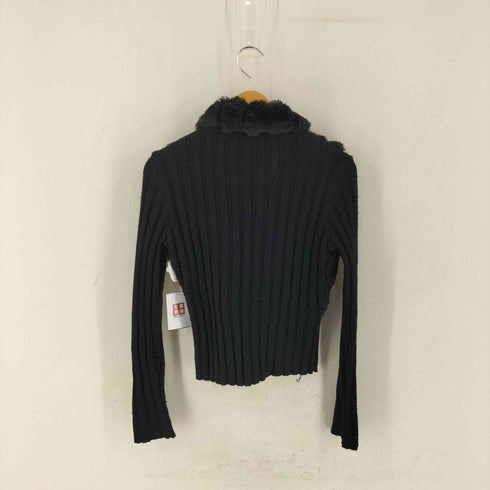 XOXO ファー切替 ジップアップニット Y2K レディース import:L